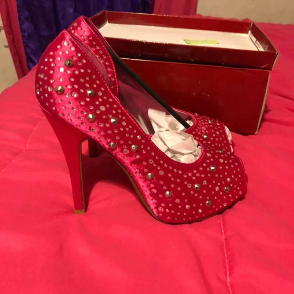 Pink Rhinestone heels - Picture 2 of 4